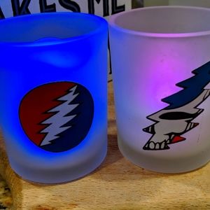 NWOT Grateful Dead Set of 2 Electric Tea Lights and Holders